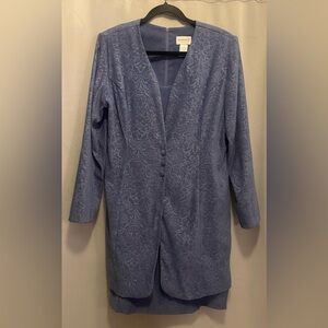 Fashion Bug Stretch Blue Detailed Blazer Dress